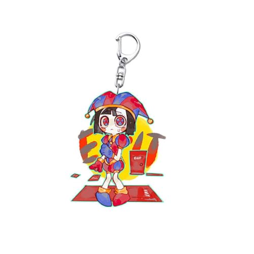 The Amazing Circus Figuren Anhänger Niedlich Charakter Cosplay Zubehör Acryl Kette Schmuck (A) von CHENJIRA