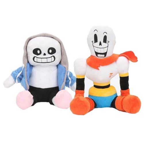 Understale Sans＆Papyrus Plüschpuppe Niedlich Figuren Understale Plüsch, 20 cm - 30 cm, Mehrfarbig, 2 Stück von CHENJIRA