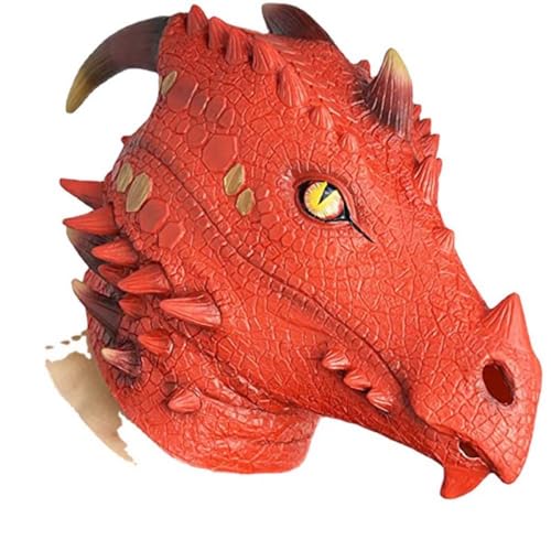 CHENREN Dinosaurier Drachen Rot Cosplay Masken Halloween Maske Karneval Ostern Maske für Halloween Party Requisiten von CHENREN
