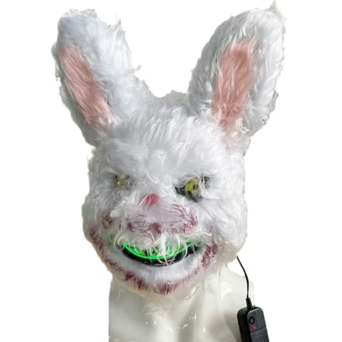 CHENREN Leuchtende Hasen Cosplay Masken Halloween Maske Karneval Ostern Maske für Halloween Party Requisiten CHENREN Leuchtende Hasen Cosplay Masken Halloween Maske Karneval Ostern Maske für Halloween Party Requisiten von CHENREN