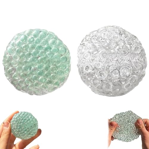 2 Stück Handmade Pressure Relief Balls, Antistressball für Hände, Formbare Vakuum-Ball Stressbälle, Squishy Stressball, Anti Stress Bälle, Stressballs für Kinder und Erwachsene (Mix) von CHENRI