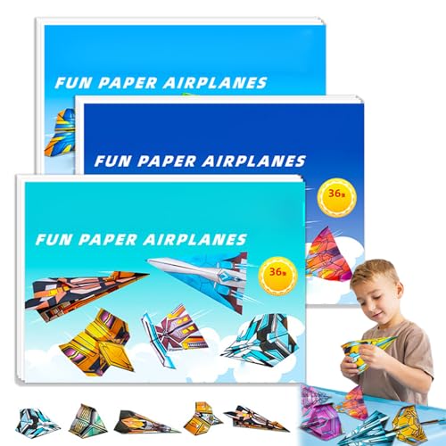 3 Stück Educational Origami Toys for Children, Papierflieger Origami Spielzeug für Kinder, 108 Blatt Vorgeknickt Faltbar DIY Papierflieger Buch, Lernspielzeug Geschenk für Jungen Geburtstag 3 Stück Educational Origami Toys for Children, Papierflieger Origami Spielzeug für Kinder, 108 Blatt Vorgeknickt Faltbar DIY Papierflieger Buch, Lernspielzeug Geschenk für Jungen Geburtstag von CHENRI