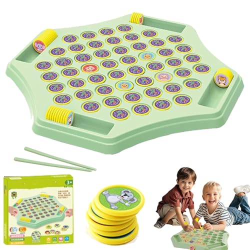 54 Chess Flip Match Board Game, Memory Schach, Montessori Spielzeug, Gedächtnis Schach Lernspielzeug, Tier und Obst Brettspiel, Pädagogisches Lernspiele für Kinder Weihnachten Geburtstag (Tier) von CHENRI