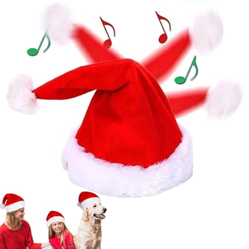 CHENRI Sherum Jollydance, Elektrische Musik Tanzend Singend Plüsch Weihnachtsmütze, Rockende Weihnachtsmütze, Lustige Singende und tanzende Nikolausmütze, Weihnachtsmütze für Erwachsene und Kinder CHENRI Sherum Jollydance, Elektrische Musik Tanzend Singend Plüsch Weihnachtsmütze, Rockende Weihnachtsmütze, Lustige Singende und tanzende Nikolausmütze, Weihnachtsmütze für Erwachsene und Kinder von CHENRI