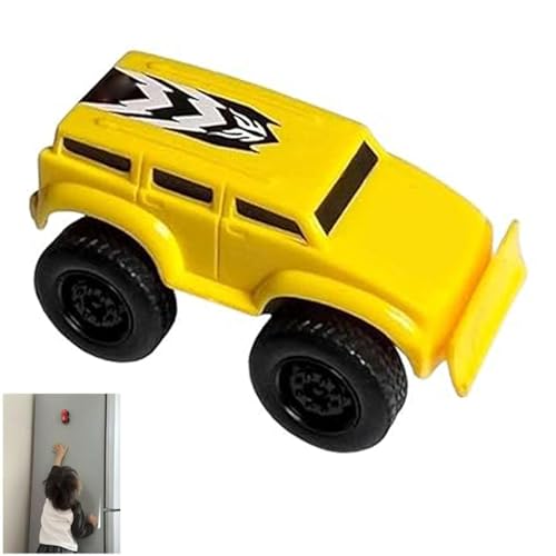 CHENRI Yearpilrim Magnetic Wall Climbing Toy Car, Magnetisches Wandkletter-Spielzeugauto, Zero Gravity Auto-Spielzeug-Wandkletterer, Trägheit Truck Spielzeugautos Geschenk für Kinder Jungen (Gelb) von CHENRI