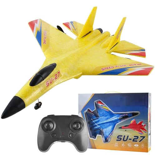 CHENRI ZY 530 Pro Rc Plane, ZY530pro RC Flugzeug, 2.4Ghz Ferngesteuertes Flugzeug Segelflugzeuge, 2 Kanal RC Segelflugzeuge mit Licht für Erwachsene und Kinder (Gelb) von CHENRI