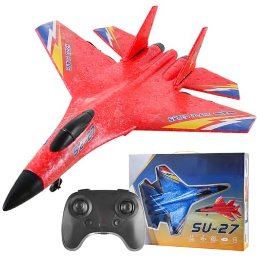 CHENRI ZY 530 Pro Rc Plane, ZY530pro RC Flugzeug, 2.4Ghz Ferngesteuertes Flugzeug Segelflugzeuge, 2 Kanal RC Segelflugzeuge mit Licht für Erwachsene und Kinder (Rot) von CHENRI