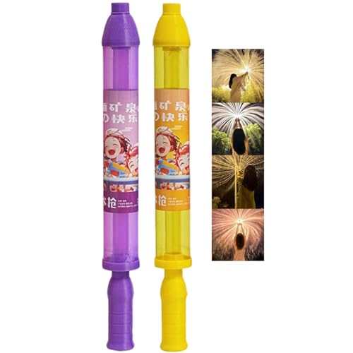 Wassersprühspielzeug im Feuerwerksstil, Feuerwerk Wasserpistole, Romantisches Feuerwerk Wasserspielzeug für Paare, Hochdruck Ausziehbarer Sprinkler Spielzeug für Kinder und Erwachsene (B) von CHENRI