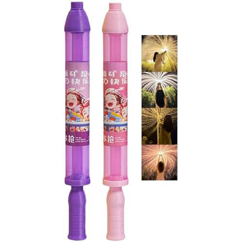 Firework Water Gun, Feuerwerk Wasserpistole, Romantisches Feuerwerk Wasserspielzeug für Paare, Hochdruck Ausziehbarer Sprinkler Spielzeug, Lustige Outdoor Spielzeug für Kinder und Erwachsene (C) von CHENRI