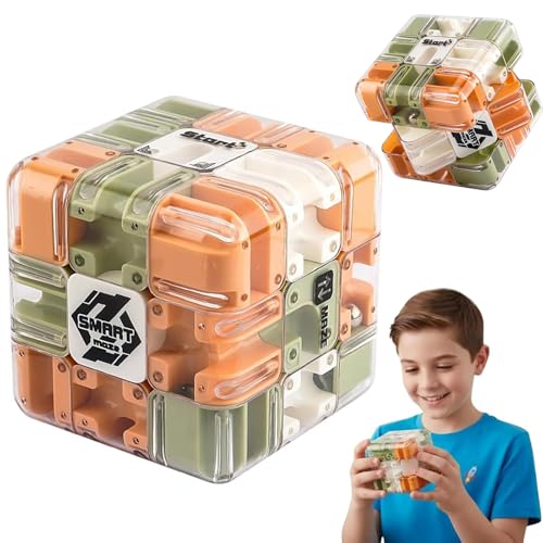 Komplexes Puzzle Mit Rollenden Kugeln, 3D Kugellabyrinth, Kugellabyrinth Zauberwürfel 2-in-1 Spielzeug, Labyrinth Puzzle Ball, Labyrinth Kugel Reisespielzeug Geschenk für Kinder Erwachsene von CHENRI