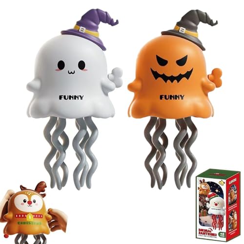 Magical Mini Dancing Ghost for Christmas, Magischer Mini-Tanzgeist für Weihnachten, Niedliche Geister Weihnachtsmann Rentier Aufziehspielzeug Geschenk für Jungen Mädchen Geburtstag Weihnachten (A) von CHENRI