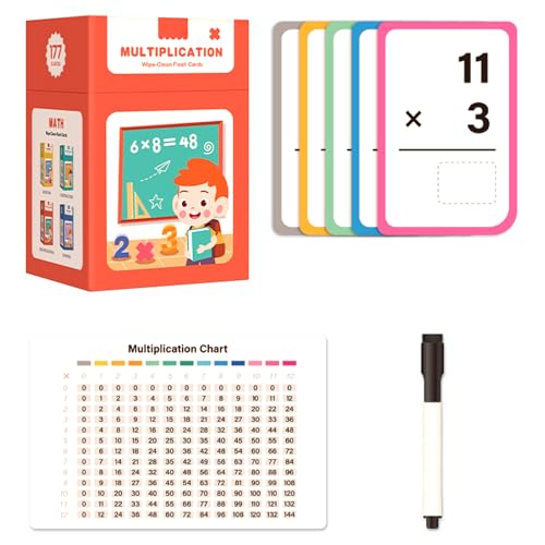 Mathematical Training Oral Arithmetic Cards, 177 Mathe Lernkarten 1. Klasse, Lernkarten Mathematik Für Multiplikation, Division, Addition und Subtraktion, Lernspielzeug für Kinder (Multiplikation, 1) Mathematical Training Oral Arithmetic Cards, 177 Mathe Lernkarten 1. Klasse, Lernkarten Mathematik Für Multiplikation, Division, Addition und Subtraktion, Lernspielzeug für Kinder (Multiplikation, 1) von CHENRI