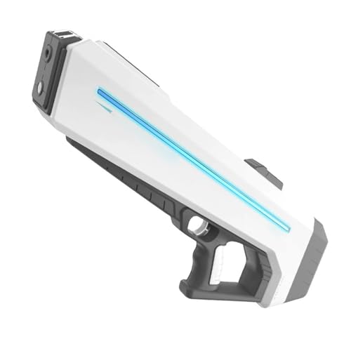 RapidJet Pro - Electric Pulse Water Gun, Automatische Nachfüllfunktion, 7 Farben LED-Lichteffekte Wasserpistolen mit 10 Metern Reichweite, Sommer Outdoor Spielzeug für Erwachsene und Kinder (Grau) von CHENRI