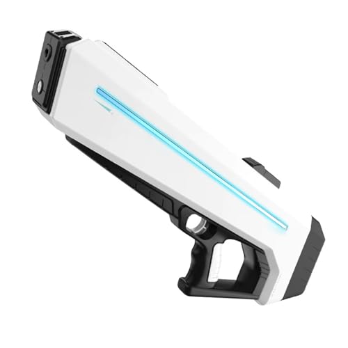 RapidJet Pro - Electric Pulse Water Gun, Automatische Nachfüllfunktion, 7 Farben LED-Lichteffekte Wasserpistolen mit 10 Metern Reichweite, Sommer Outdoor Spielzeug für Erwachsene und Kinder (Schwarz) von CHENRI