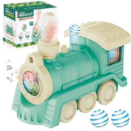 Train Toy | Blowing Ball Train for Children, Spielzeugzug Blasballzug mit Musik und Licht, Leuchtender Spielzeugzug, Interaktives Musikspielzeug sensorisches Spielzeug für Kinder, Jungen und Mädchen von CHENRI