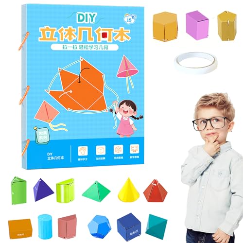 Ziehschnur 3D-Geometrie Lernbuch, 3D-Geometrie-Lernbuch mit Kordelzug, 3D-Geometrie-Lernbuch mit Zugschnur, Geometrie Lernspielzeug Geschenk für Jungen und Mädchen Ziehschnur 3D-Geometrie Lernbuch, 3D-Geometrie-Lernbuch mit Kordelzug, 3D-Geometrie-Lernbuch mit Zugschnur, Geometrie Lernspielzeug Geschenk für Jungen und Mädchen von CHENRI
