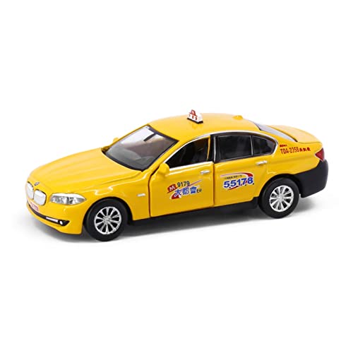 CHENXIAOLAN Miniaturmodelle 1 64 Für BMW 5er F10 Metropolitan Yellow Taxi Legierungssimulationsmodellauto-Erwachsenensammlung Fertigmodell von CHENXIAOLAN
