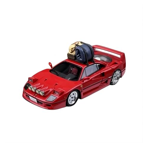 CHENXIAOLAN Miniaturmodelle 1:64 Für Ferrari F40 SCM Classic Snow Version Rot Farbe Resin Diecast Scale Car Model Collection Geschenk Fertigmodell von CHENXIAOLAN