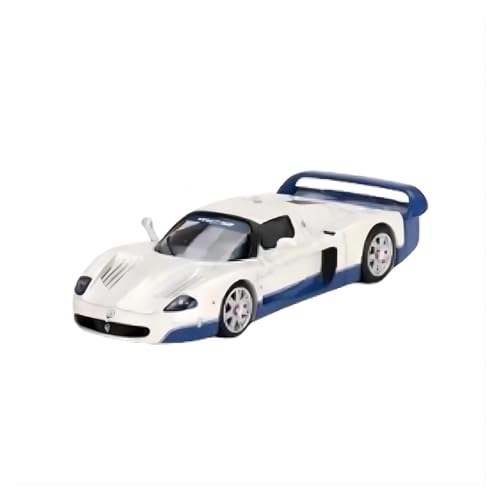 CHENXIAOLAN Miniaturmodelle 1:64 Für Maserati MC12 Stradale Weiß Diecast Modellauto Miniauto Spielzeugsammlung Für Erwachsene Fertigmodell von CHENXIAOLAN