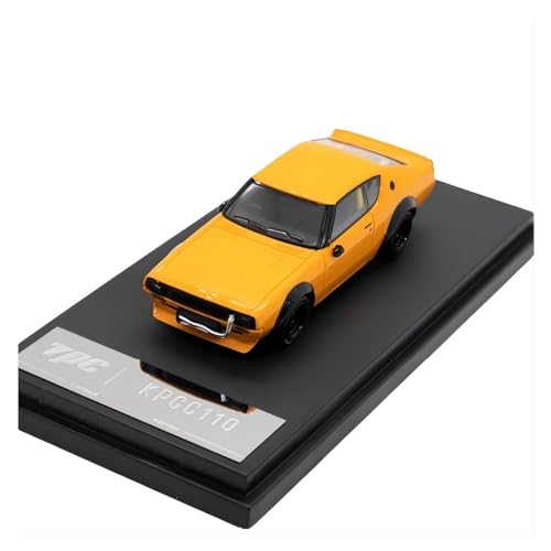 CHENXIAOLAN Miniaturmodelle 1:64 Für Nissan KPGC110 Gelb Diecast Modell Auto Simulation Auto Spielzeug Junge Geschenk Fertigmodell (Color : Ordinary) von CHENXIAOLAN