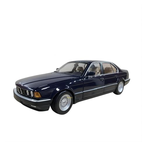 CHENXIAOLAN Miniaturmodelle Für BMW 730IE 1986 1:18 Limousine Legierung Auto Modell Sammlung Nostalgische Ornament Jungen Geschenk Display Spielzeug Fertigmodell (Color : Black) von CHENXIAOLAN
