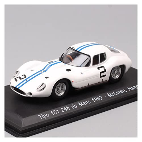 CHENXIAOLAN Miniaturmodelle Für Vintage Tipo 151 24h Le Mans 1962 Hangsen Racing Car Diecasts Spielzeugfahrzeuge Modell 1 43 Fertigmodell von CHENXIAOLAN