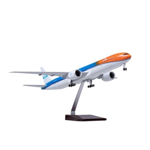 CHENXIAOLAN Vorgefertigte Luftfahrzeug-Modelle 1:157 Für KLM Air Airlines B777 Flugzeugmodell W Licht Und Radfahrwerk Druckguss-Flugzeugkollektion Fertigmodelle (Color : with Light) von CHENXIAOLAN