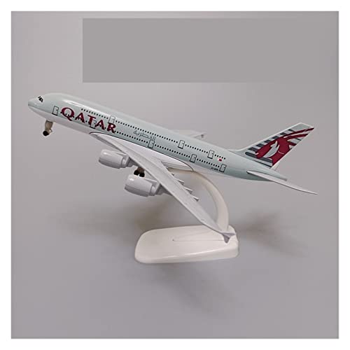 CHENXIAOLAN Vorgefertigte Luftfahrzeug-Modelle Für Air Qatar Airways A380 Flugzeugmodell Qatar Airbus A380 Airlines Druckguss-Flugzeugmodell 16cm 20cm Fertigmodelle (Color : B) von CHENXIAOLAN