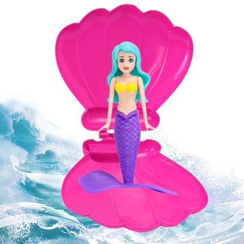 2-teiliges Set Kleine Meerjungfrau Pool Spielzeug Muschel, Sinkies für Kinder Schwimmbad Spielzeug Meerjungfrau Spielzeug, Sommer Wasser Party Supplies Zubehör Geschenke für Mädchen (lila) von CHENYUOUYANG