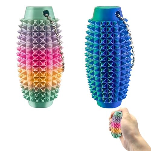 Little Ouchies Fidget-Schlüsselanhänger, tragbar, zur Schmerzstimmung, hilft Stress und Angst zu lindern, sensorisches Fidget-Spielzeug, Massage, Angst, Zappeln, stachelig, griffig, Schlüsselanhänger von CHENYUOUYANG