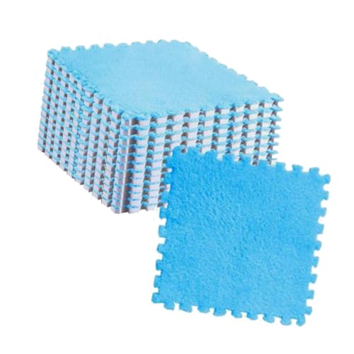 CHEOTIME 10 Stück Plüschschaum-Puzzlematte, Ineinandergreifende Bodenmatte, Weich, Warm, rutschfest, Schneidbar, Plüschschaum-Teppichfliesen Für Kinderzimmer, Schlafzimmer CHEOTIME 10 Stück Plüschschaum-Puzzlematte, Ineinandergreifende Bodenmatte, Weich, Warm, rutschfest, Schneidbar, Plüschschaum-Teppichfliesen Für Kinderzimmer, Schlafzimmer von CHEOTIME