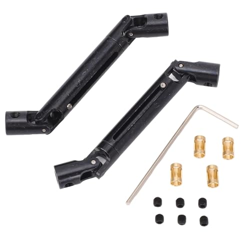 CHEOTIME 2-teiliges RC-Car-Antriebswellenset, Ersatz-Antriebswelle aus hochhartem Stahl, kompatibel mit MN82- und LC79-RC-Cars (Schwarz) von CHEOTIME