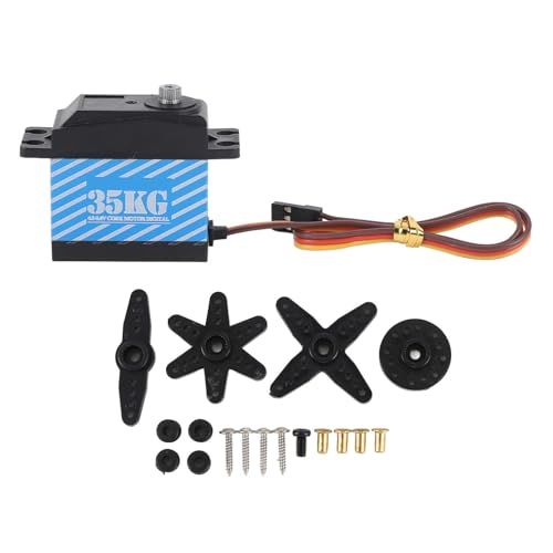 CHEOTIME 35kg high Coreless Motor servo Metal Gear Digital and Stainless Steel Gear servo for 1/10 RC Crawler Car Ship Robot Model Upgrades Parts (Blue) von CHEOTIME