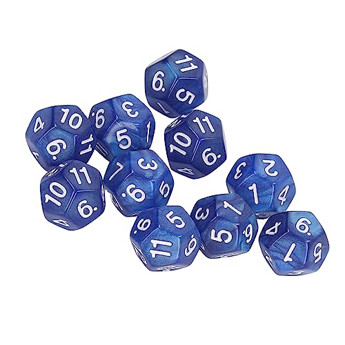 CHEOTIME 40-teiliges polyedrisches Würfelset, 12-seitiges Spielwürfelset, klare Zahlen, wasserdicht, 12-seitiges Würfelset für Spielunterricht, Tischspiele (Blau) von CHEOTIME