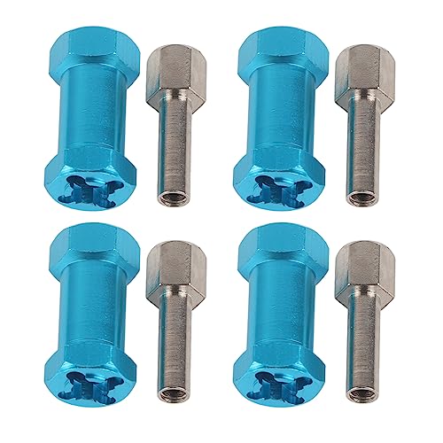 CHEOTIME 4pcs 12mm Leichtes Al -Hex -Adapter -Radnabe mit elektroplierendem, mehrfacher Dicke, einfache Installation und dauerhaftes Upgrade für D90 SCX10 RC Crawler (25mm schwarz) von CHEOTIME