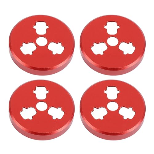 CHEOTIME 4pcs Motor Schutzkappen Cover, Drohnenmotorkappen Aluminiumlegierung Motorschutzmotor Staubabdeckungen für Luft 3S für 3 Pro Classic (Rot (1,0 mm Dicke)) von CHEOTIME