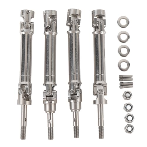 CHEOTIME 4pcs vordere und hintere CVD -Antriebswellen, U -Fugen -Metall -RC -Laufwerke RC -Auto vorne Heckantriebswelle Legierung Welle für Schrägstriche 1/10 Upgrade -Teile von CHEOTIME