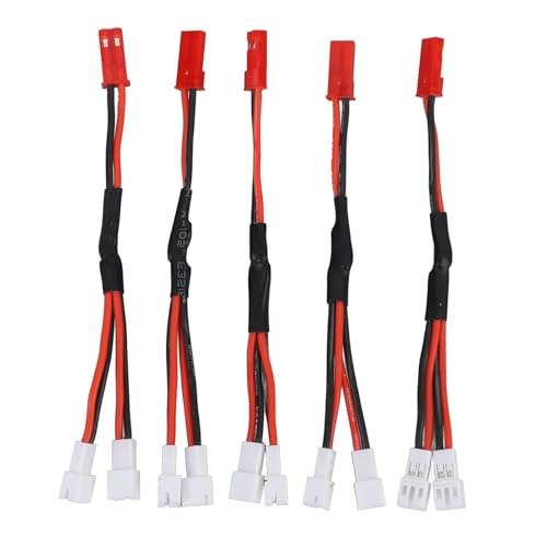 CHEOTIME 5pcs JST to PH 2.0 Connector RC Motor ESC Power Motor Conversion Plug 22AWG Extension Wire, Secure Connection, Copper Material, Easy Installation, 105mm Length, for RC Vehicle von CHEOTIME