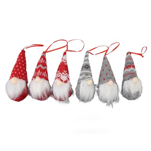 CHEOTIME 6 PCs Weihnachtsfoma -Ornamente, Baumwoll -Santa Elf -Dekorationen mit festlichen roten Hüten für Weihnachtsbaumurlaubsheimdekoration CHEOTIME 6 PCs Weihnachtsfoma -Ornamente, Baumwoll -Santa Elf -Dekorationen mit festlichen roten Hüten für Weihnachtsbaumurlaubsheimdekoration von CHEOTIME