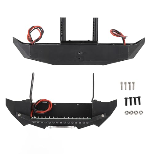 CHEOTIME Adjustable 1/10 Scale Bumper Mount Front Rear, Racing Metal Front Bumper Anti Collision Alloy Strong Structure Front Rear Bumper Set Replacement for SCX10 90046 von CHEOTIME