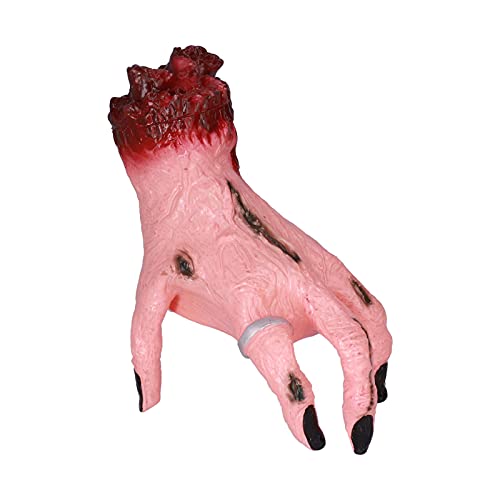 CHEOTIME Halloween Crawling Hand, Gruselige Plastik-Zombie-Hand mit Soundeffekten, Moving Ghost Hand Prop für Spukhaus Dekorationen Party zubehör (Hautfarbe) von CHEOTIME