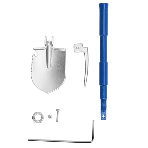 CHEOTIME Metall Shovel Simulation Accessoires, RC Metall Shovel Tools Simulation Metallschaufel einstellbares RC Crawler Shovel Tool für RC Crawler Accessoires (Blau) von CHEOTIME