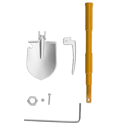 CHEOTIME Metall Shovel Simulation Accessoires, RC Metall Shovel Tools Simulation Metallschaufel einstellbares RC Crawler Shovel Tool für RC Crawler Accessoires (Gelb) von CHEOTIME