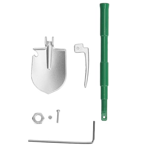 CHEOTIME Metall Shovel Simulation Accessoires, RC Metall Shovel Tools Simulation Metallschaufel einstellbares RC Crawler Shovel Tool für RC Crawler Accessoires (Grün) von CHEOTIME
