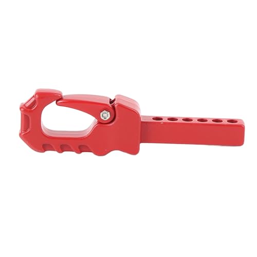 CHEOTIME Metall Verstellbarer RC -Anhänger -Hitch -Schlepphaken für 1/8 1/10 4 SCX10 km Tank Crawler Truck Upgrade Teil Zubehör (Red (1.0mm Thickness)) von CHEOTIME