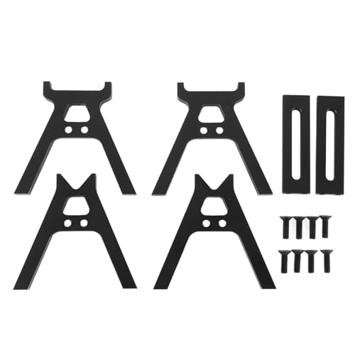 CHEOTIME RC Car Stand Aluminum Alloy RC Car Static Display Stand RC Work Stand for 1/18 1/24 RC Car Upgrade Parts (Black) von CHEOTIME