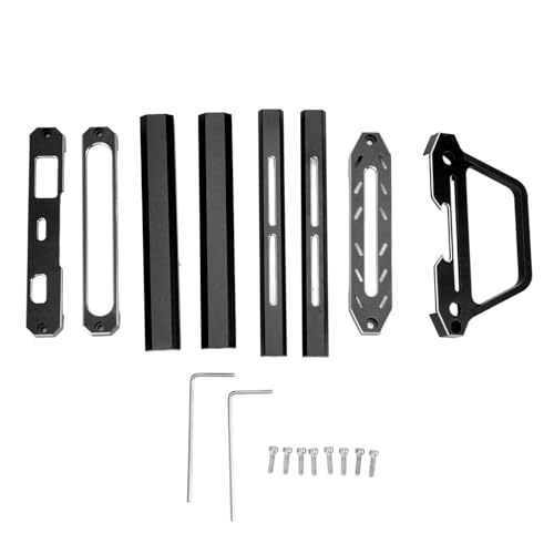 CHEOTIME RC-Senderschutz, obere und untere Schutzhalterung aus Metall für Upgrade-Teile der Fernbedienung Noble NB4 und NB4 Pro (Schwarz) von CHEOTIME