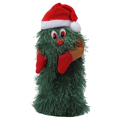 CHEOTIME Tanztanz Weihnachtsbaum singen, interaktive niedliche rotierende Tanzmusikspielzeug für Kinder Desktop Ornament Weihnachtsbaumdekorationen (M) von CHEOTIME