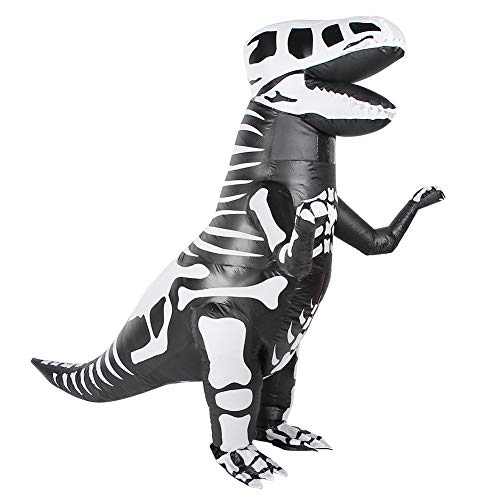 CHEOTIME aufblasbares Dinosaurierkostüm, Polyester Stoff Halloween Outfit aufblasbares Kostüm, Erwachsene Kids Party Rollenspiel Spiel Blowup Anzug für Geburtstagsereignisse (X119) von CHEOTIME