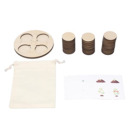 Cheotime Life Cycle Learning Bildung Spielzeug, Holz 10 Themen Bildungskreis Brettspiel 40 kleine Discs Aufkleber Lebenszyklusspielzeug für Vorschulwissenschaft Kinder Kinder von CHEOTIME